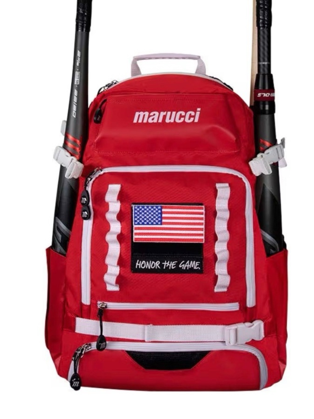 Marucci Red Baseball Backpack with US Flag